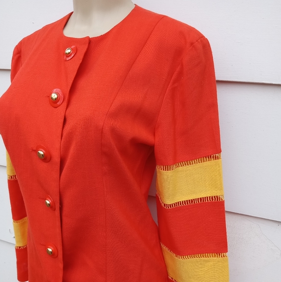 Vintage Orange and Yellow Skirt Set - Picture 1 of 6